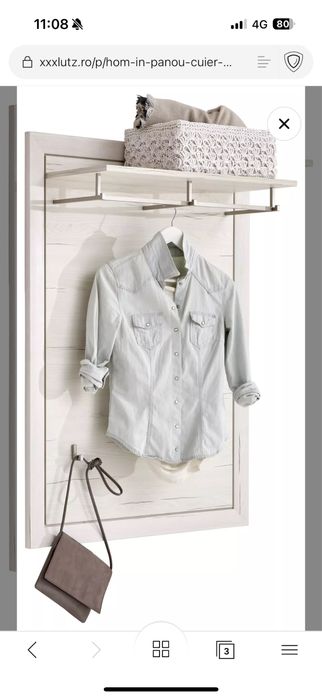 Panou cuier XXX Lutz 82/115/30 cm nemontat