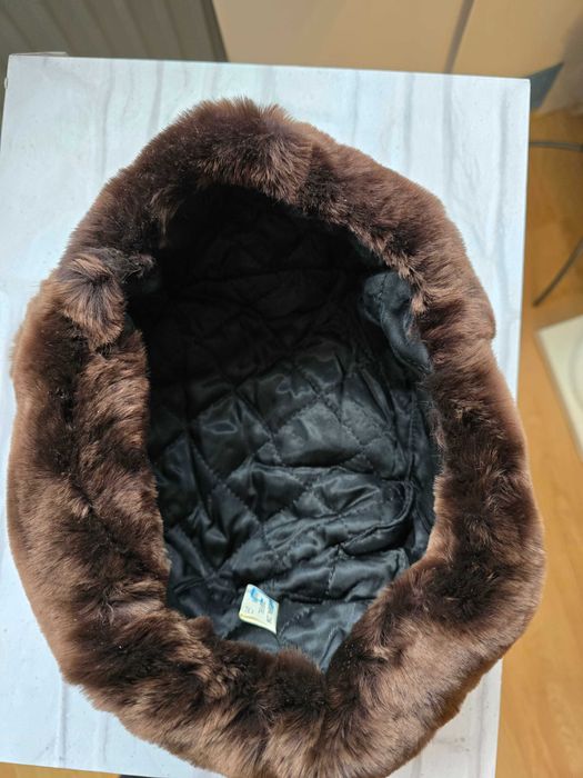 Caciula cu urechi din blana marimea XS 55 cm