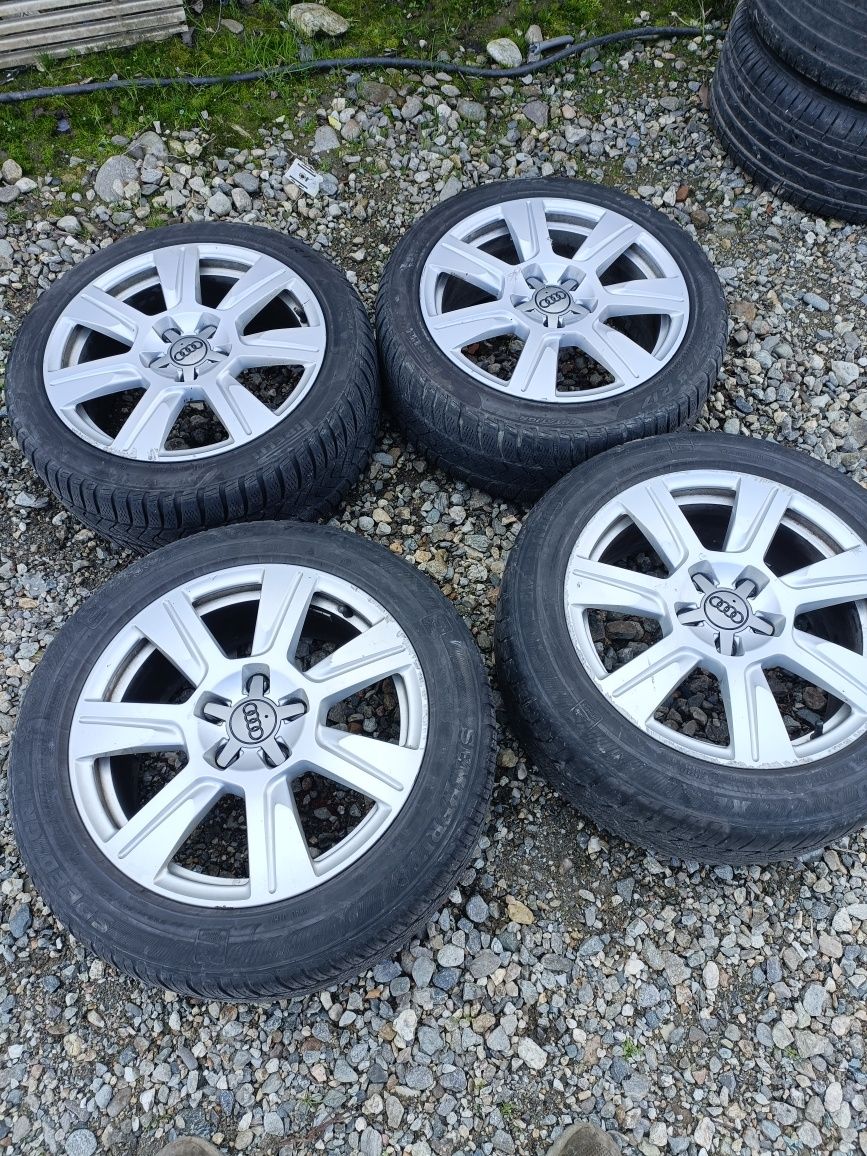 Jante 5x112 Audi VW Skoda Seat cu anvelope 225/50 R17