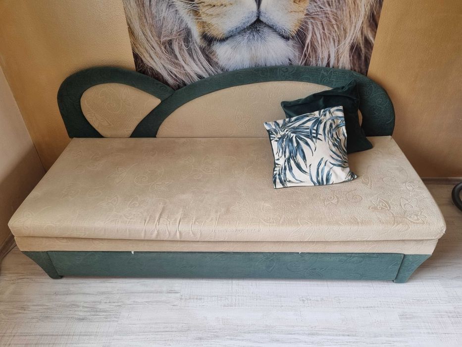 Холна секция от дърво и диван