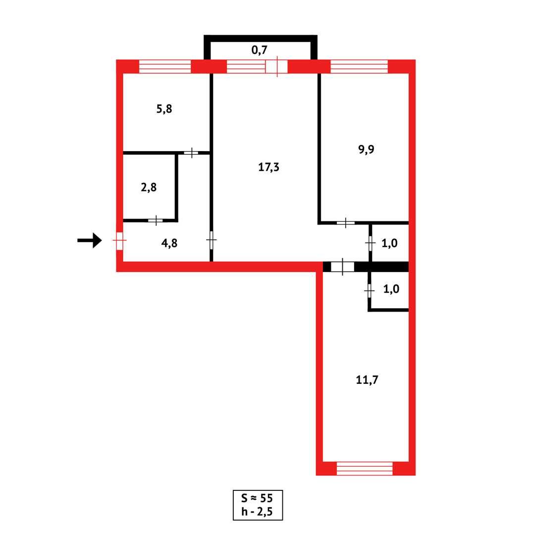 Продам 3-комнатную квартиру 12-микр. Не в залоге!!! 3-этаж.