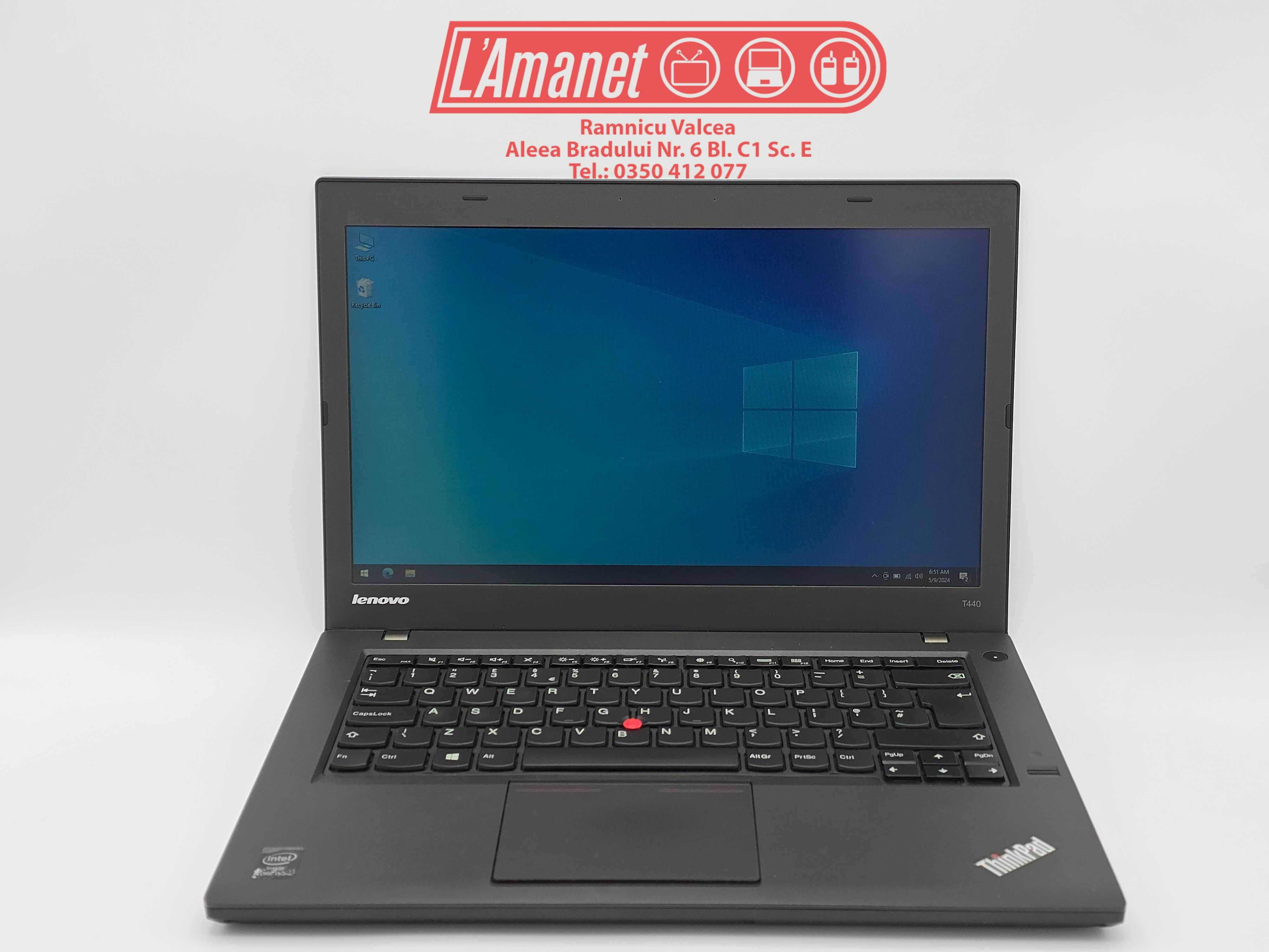 Laptop 14" Lenovo ThinkPad T440 i5-4300U 12GB DDR3 240GBSSD Stare Buna