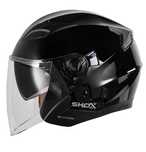 Casca moto jet ECE 22.06 Shox Defender Negru Lucios NOUA (S la XXL)
