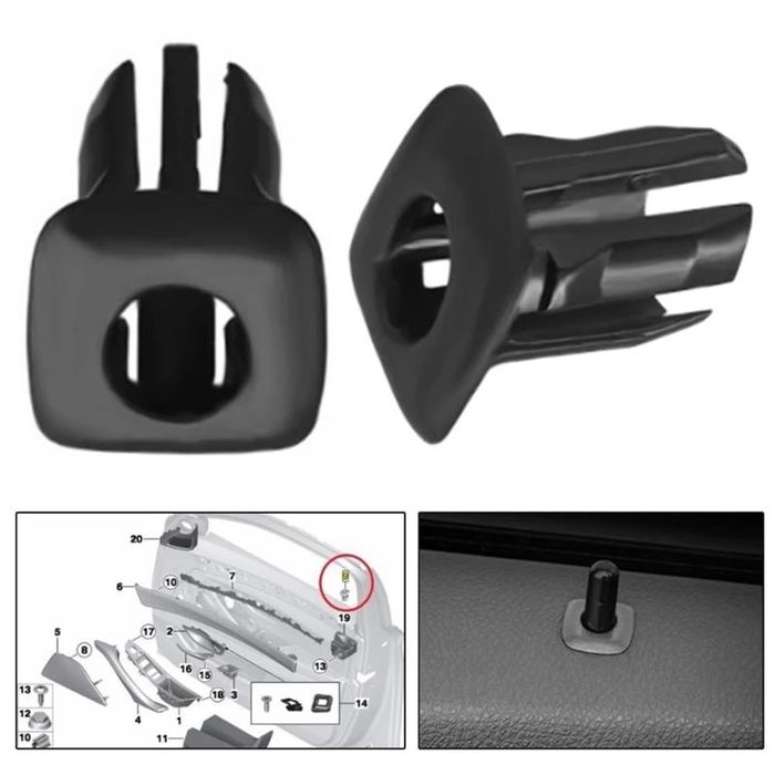 Trim bumb blocare/deblocare usa Bmw Seria 5 F10 F11 negru Maner