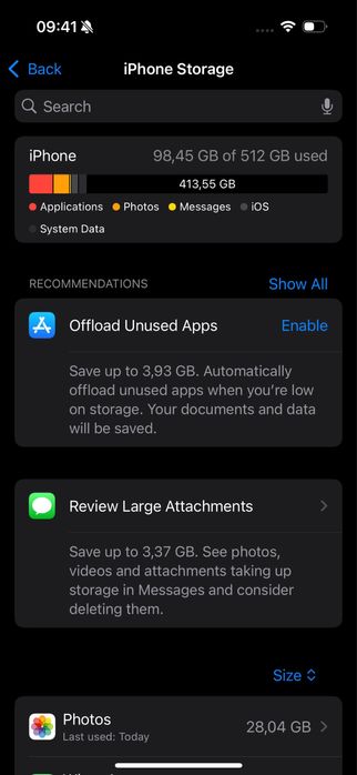 iPhone 16 512 gb cu 75 cicluri de incarcare