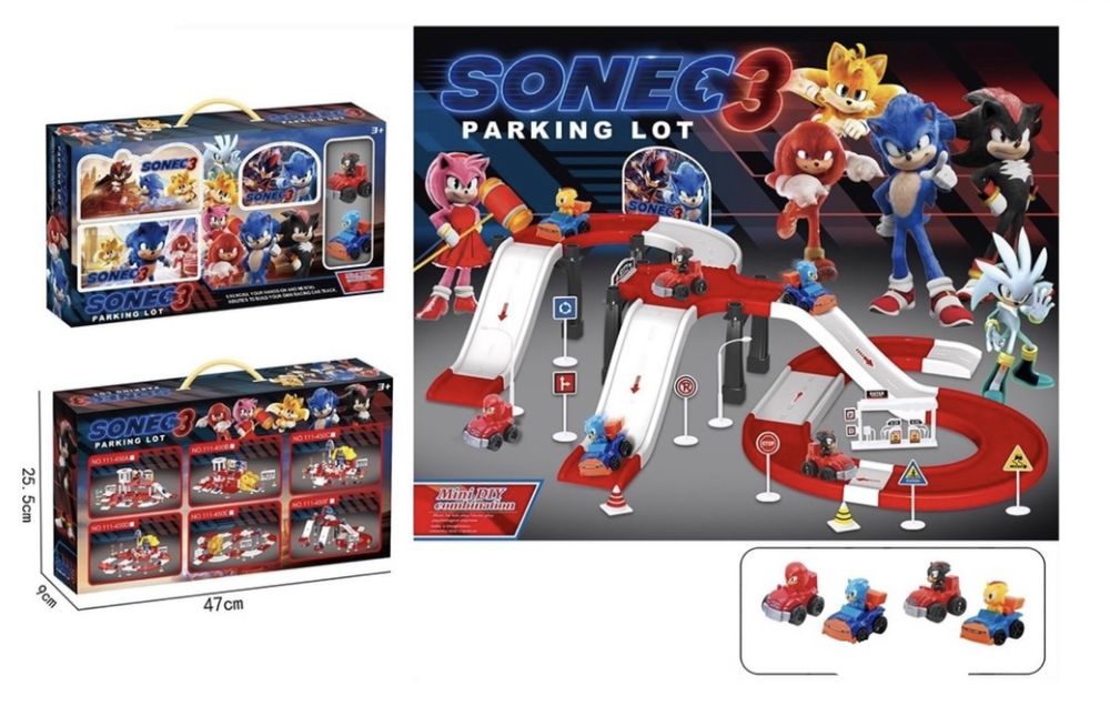 Голяма Паркинг Писта с коли Соник, Sonic играчки