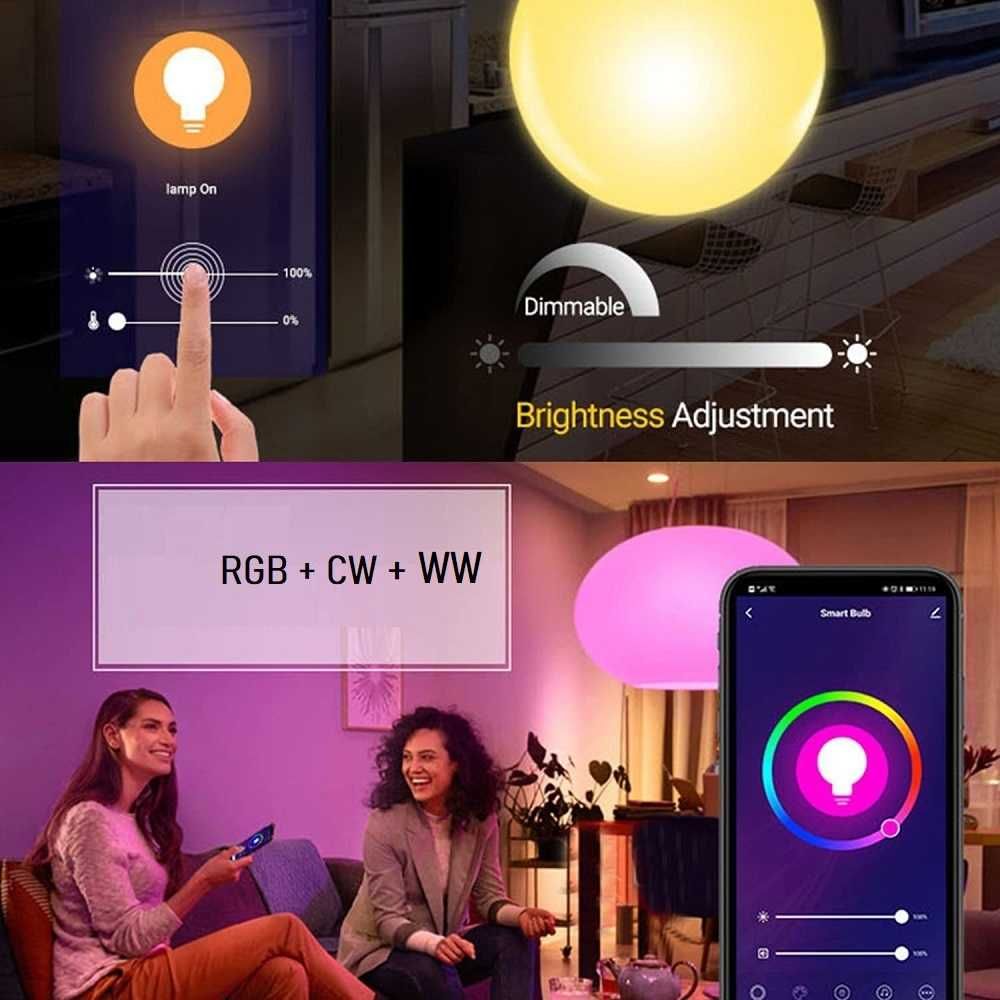 Tuya Смарт WiFi LED Цветна Крушка 10W | RGBCW | E27 | SPARKLEIOT