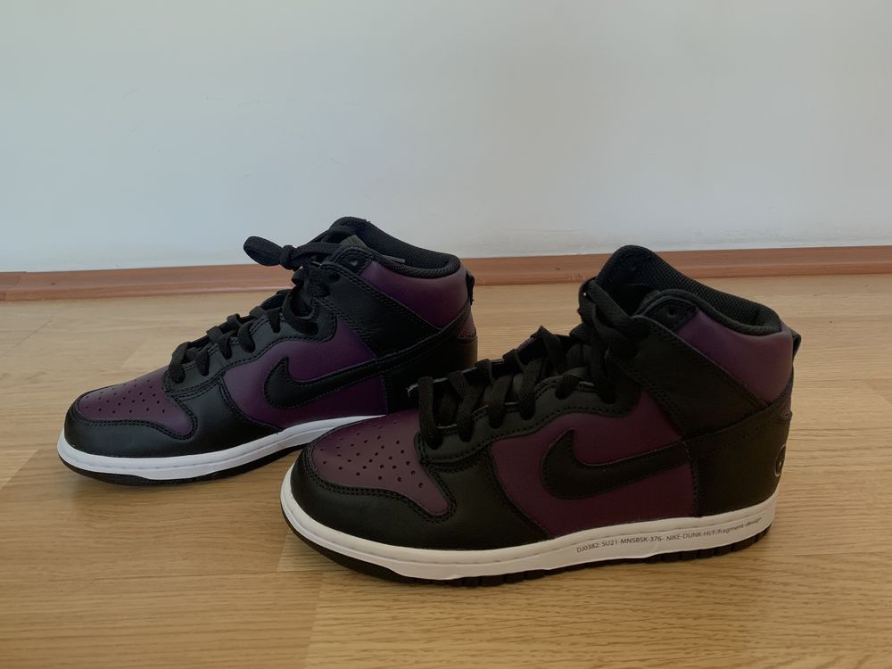 Nike dunk high x fragment purple 40