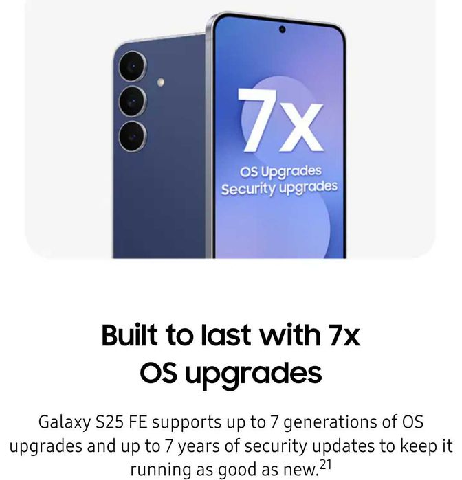 Galaxy S 25 FE 256  Телефона е чисто нов  неотпечатван 256ГБ 1100 лв