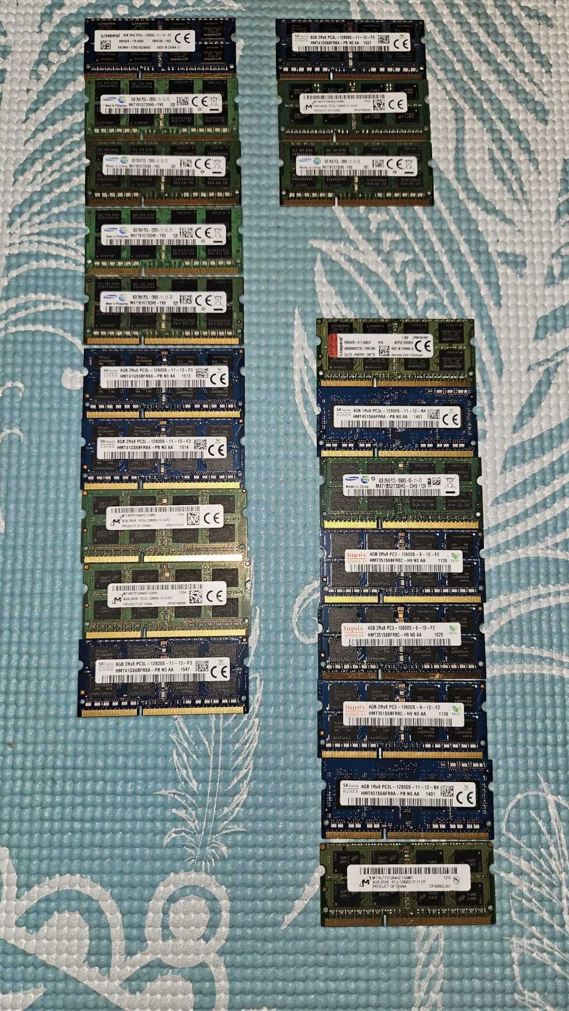 Memorii DDR3 si DDR4 laptop + SSD-uri
