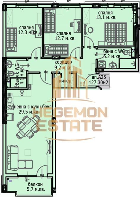 4-стаен в Варна-Кайсиева градина площ 127 цена 166500