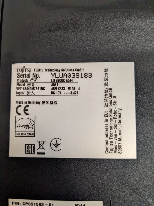 Fujitsu Siemens, laptop I5, 8Gb Ram