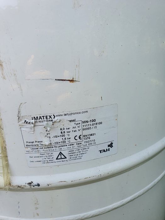 Vas expansiune TAH 100l