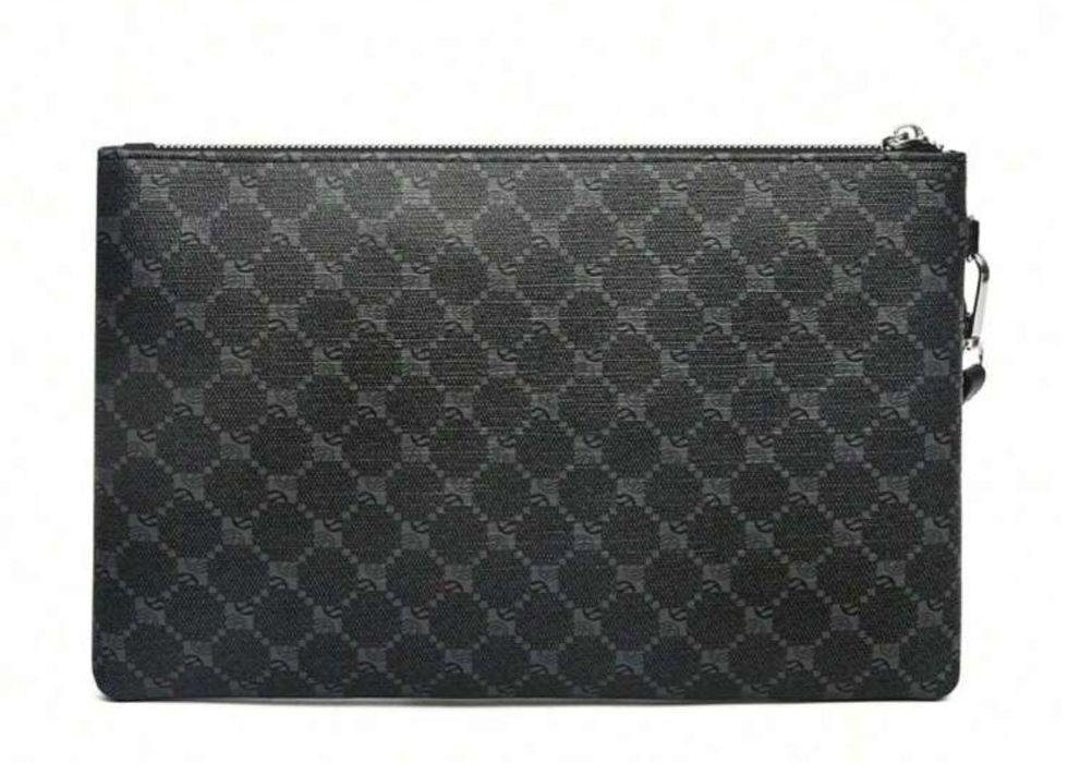 Черна мъжка чантичка с луксозен дизайн