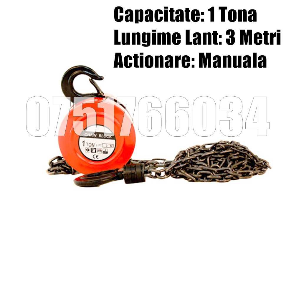 Macara Troliu Palan Manual 2 Tone Lant 3 Metri LIVRARE GRATUITA