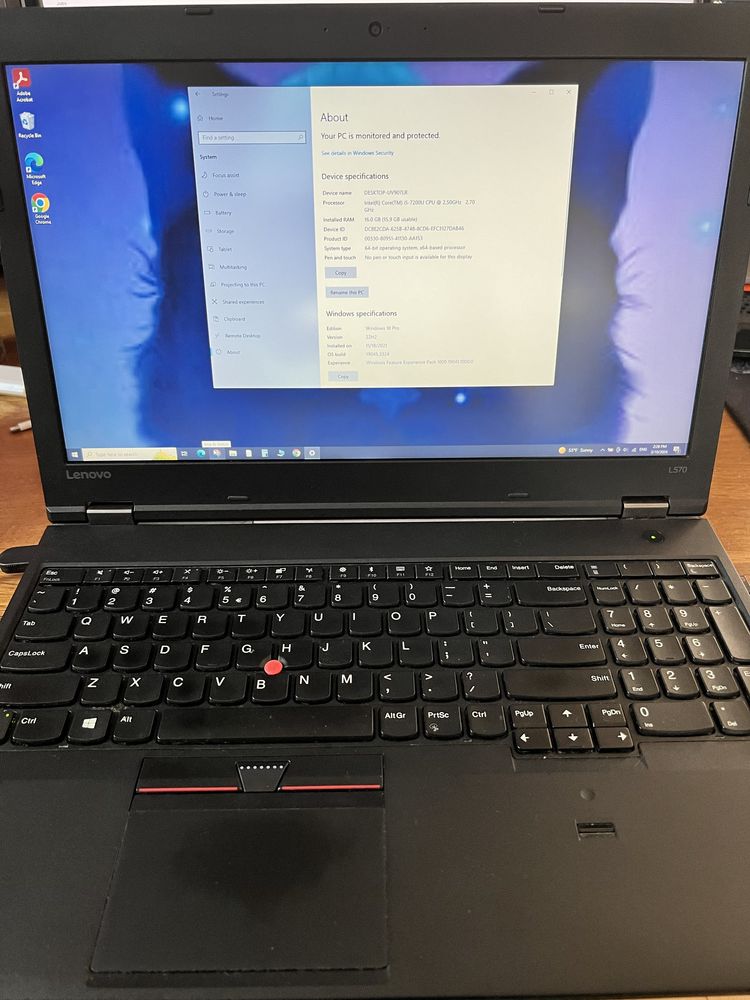 Laptop Lenovo ThinkPad L570 15,6” Intel core i5-7200 CPU 16GB