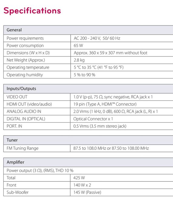 Vand un BD/HT Player LG HB806 (2.1)
