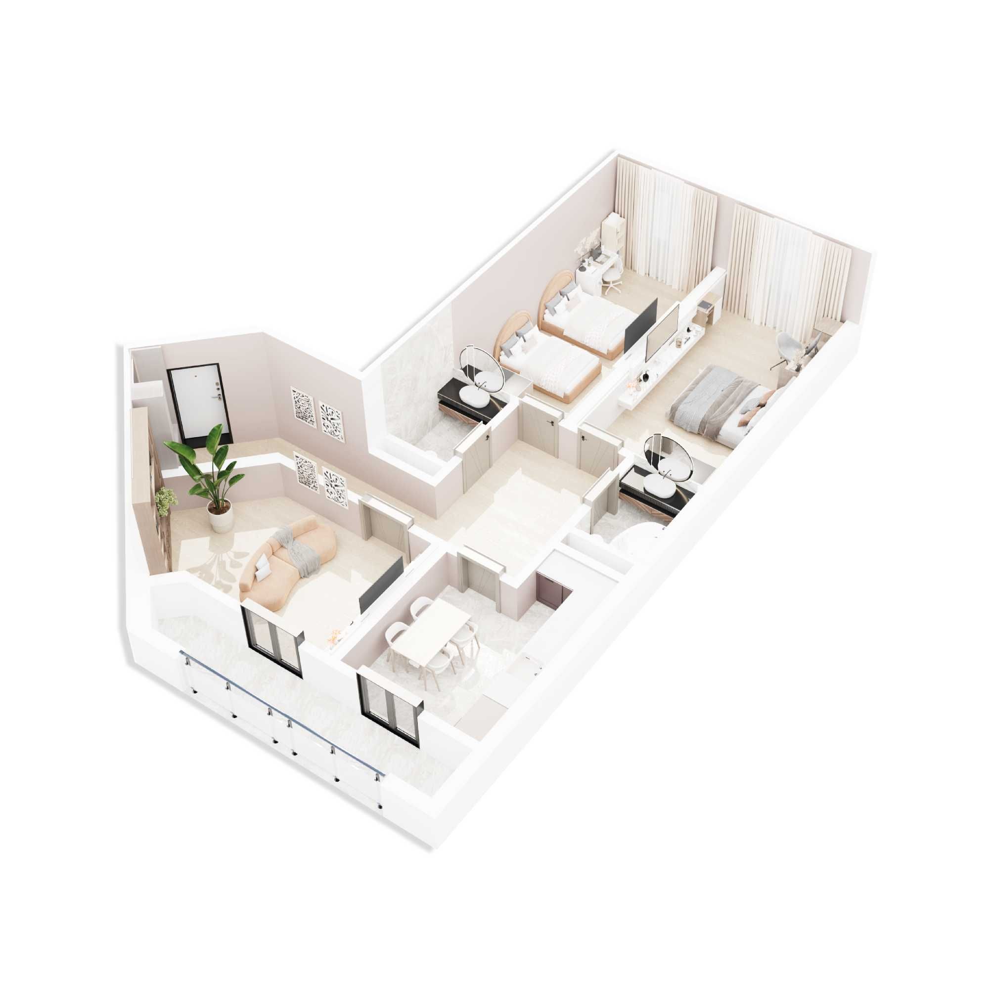Продаётся 2х комн. квартира в новом ЖК BEKTEMIR RESIDENCE