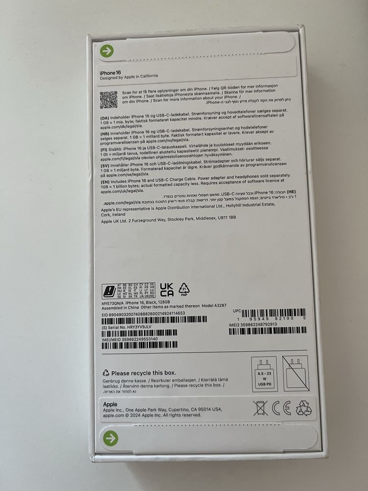 Iphone 16 128GB черен
