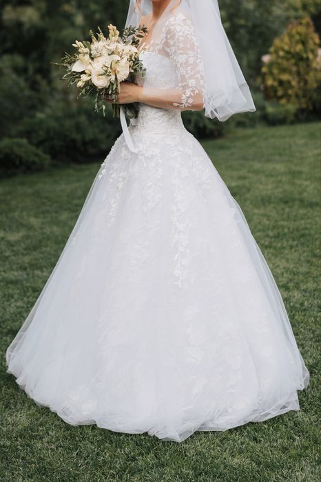 Rochie de mireasa din tul cu dantela