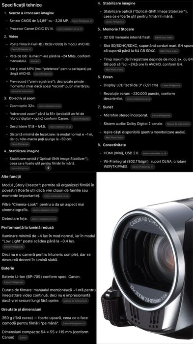 Camera Canon Legria HF R38