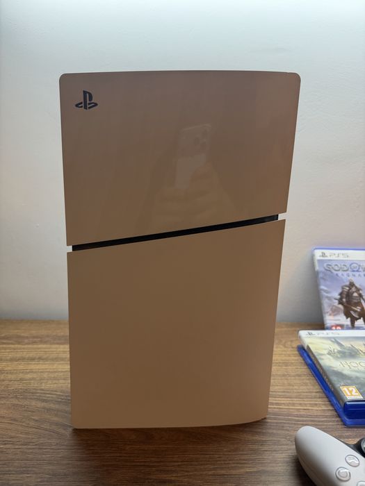 Playstation 5 Slim Disk PS5 + 2 DualSense Cotroller + FC24, God of War