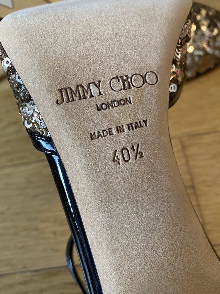 Pantofi Jimmy Choo metallic gold sequins, noi