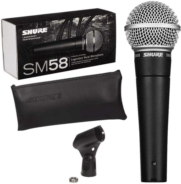 ПРОМО!Единичен, вокален, жичен, професионален микрофон SHURE SM-58