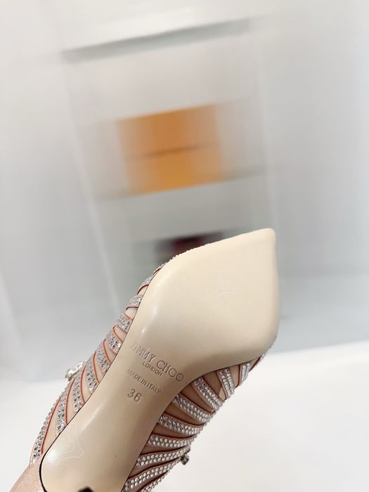 Sandale panfofi Jimmy Choo, toc 6.5 sau 8.5, Premium