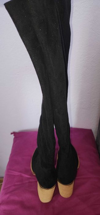 Cizme Dama piele intoarsa.