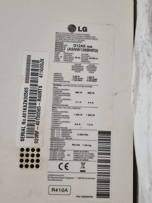LG Inverter V 12000BTU