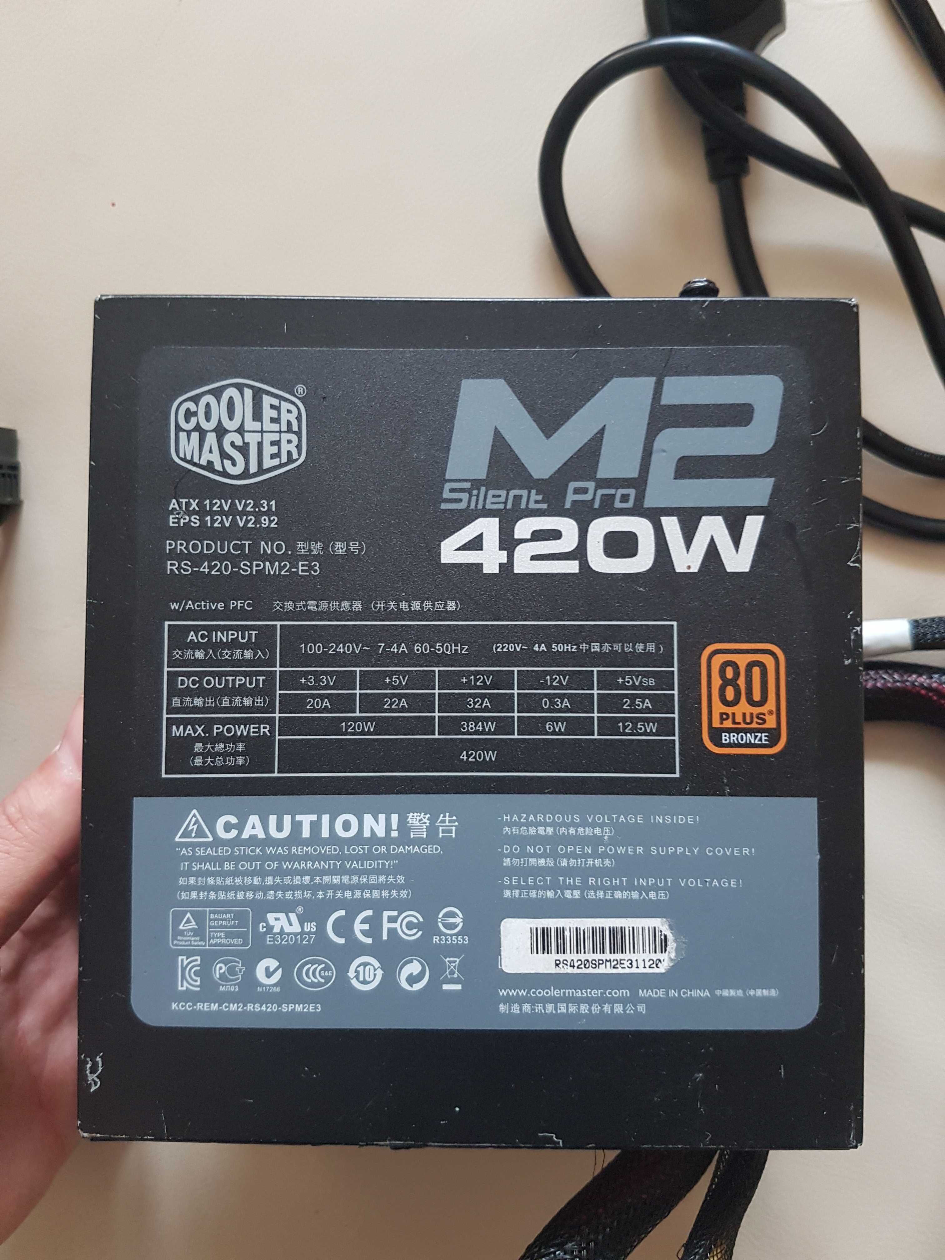 Sursa PC Cooler Master Silent Pro M2 420W + cabluri