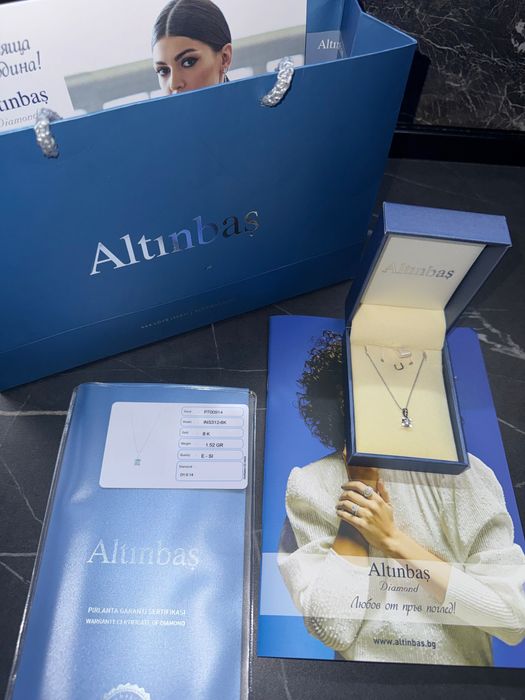 Колие Altinbas с диамант 0.14 к ЧИСТО НОВО