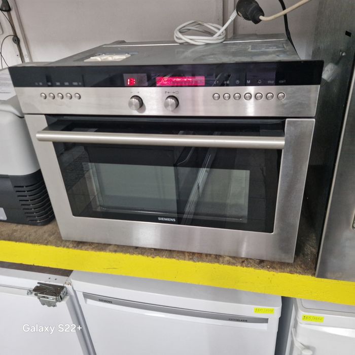 Компактна фурна с вградена микровълнова фурна SIEMENS HB86P570B
