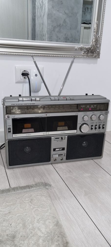 Boombox radio cu dublu casetofon Audio Sonic TBS 9100