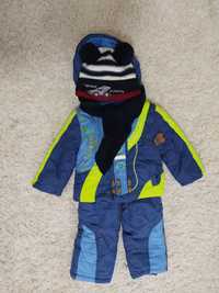 Продам зимний комплект куртка с комбинезоном+шапка с шарфом