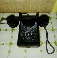 Telefon fix vechi metalic cu disc receptor ebonita anii 50