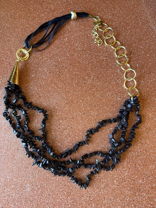 Колье Авантюрин синий (ночь каира ) новое.