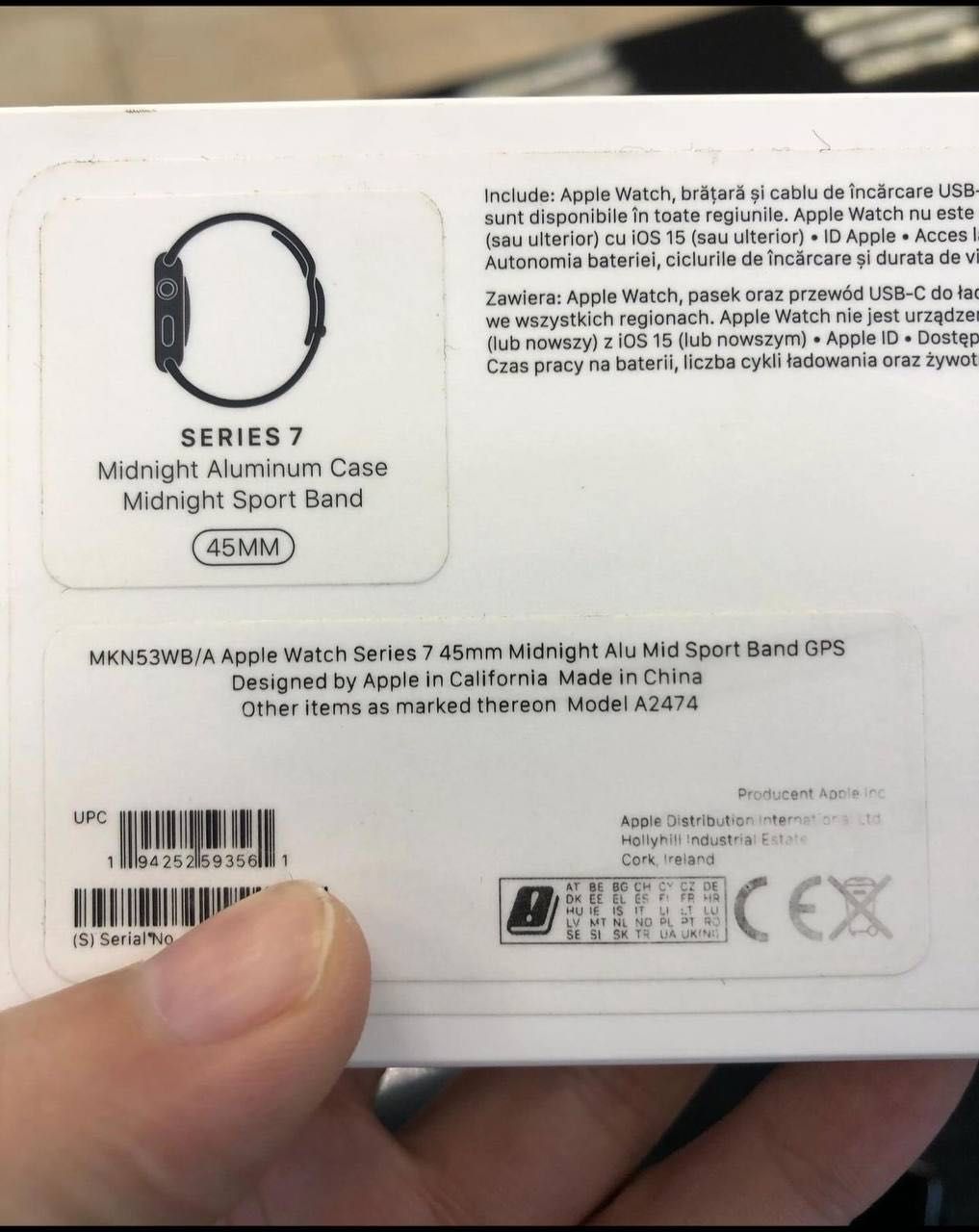 Apple Watch Series 7 45mm
Midnight Aluminum Case Midnight Sport Band