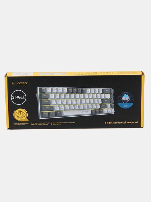 E-YOOSO Z686 Механическая игровая USB-клавиатура, 68 кнопки
