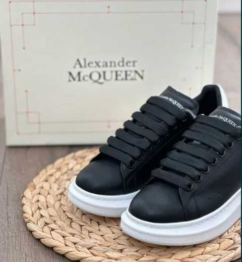 Adidasi Sneakers Alexander MCQUEEN negru/alb PREMIUM PIELE