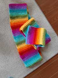Fulare curcubeu tricotate / Rainbow