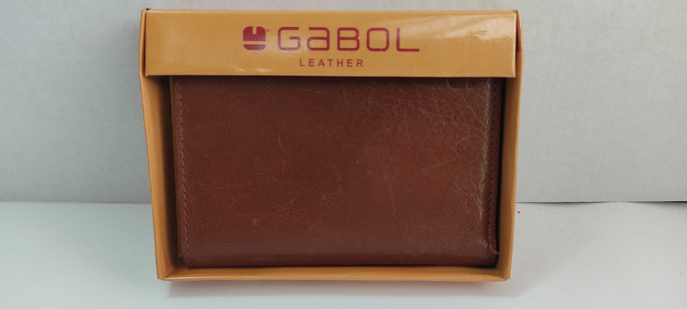 Мъжки портфейл Gaboll, от естествена кожа, нов
