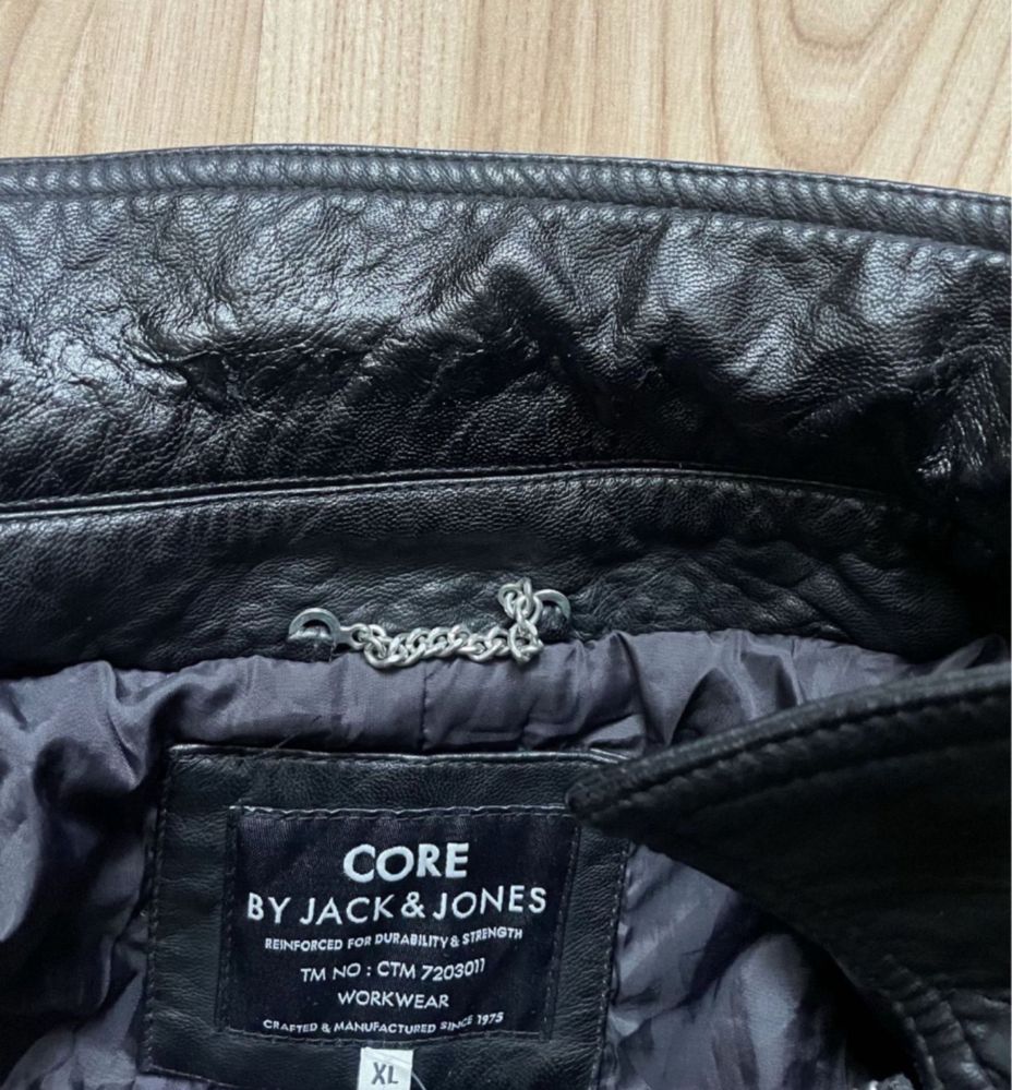 JACK & JONES / мъжко кожено яке XL