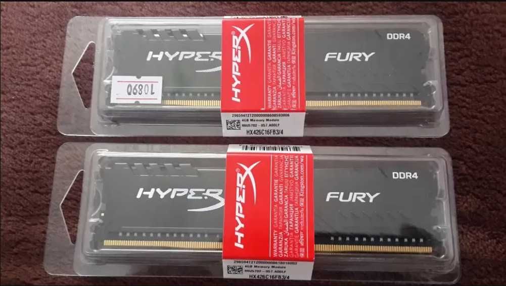 Новая игровая оперативная память ОЗУ DDR4 2666 2X4GB HyperX