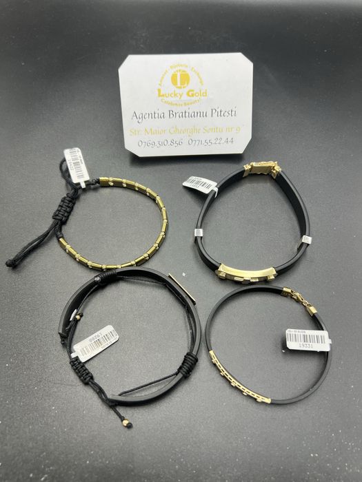 Bratara silicon aur 14k