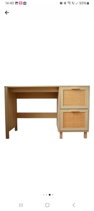Birou, Kodu Hamilton Desk, 2 sertare cu insertii de ratan