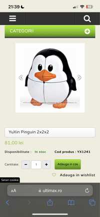 Cub rubik Yuxin Pinguin