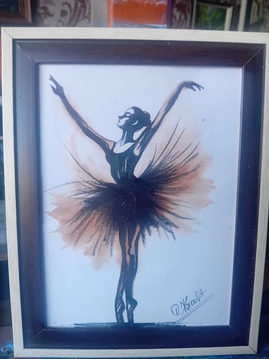 Картины" Балерина" 18х24 акварель, масло, пастель