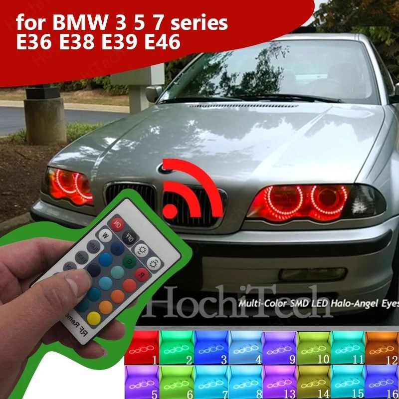 BMW E36, E38, E39 и E46  ангелски очи 5050 RGB Halo Rings - Стилен и М